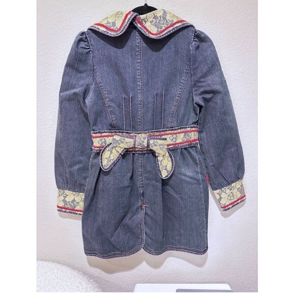 Embellished Denim Trench Coat - Picture 2 of 4